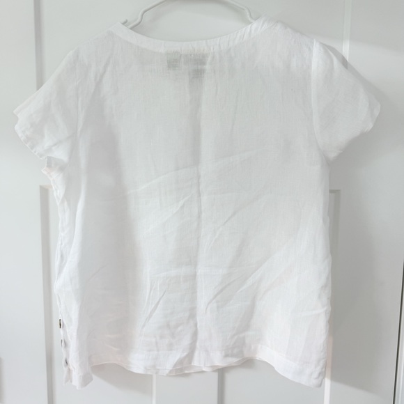 100% Linen Top with Side Buttons - Picture 2 of 6